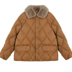 Coats & Jackets*Boogzel Clothing Faux Fur Collar Padded Jacket