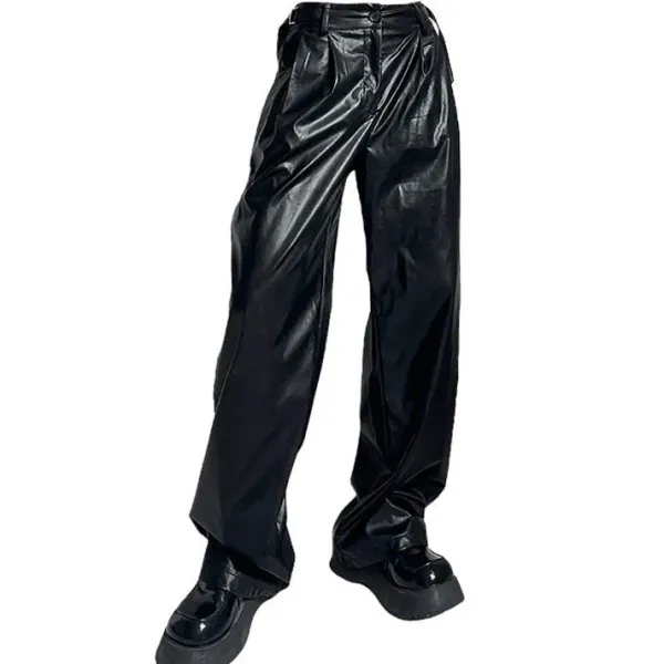 Pants & Trousers*Boogzel Clothing Faux Leather Grunge Pants Black