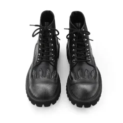 Boots / Platform Boots*Boogzel Clothing Feel The Burn Combat Boots Black