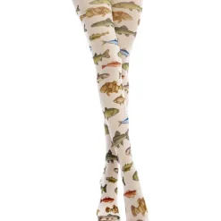 Other*Boogzel Clothing Fish Print Tights Beige