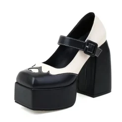Mad*Boogzel Clothing Flame Heart Platform Shoes