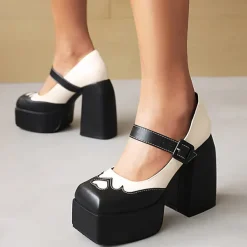 Mad*Boogzel Clothing Flame Heart Platform Shoes