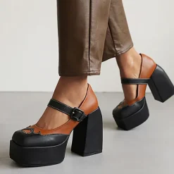 Mad*Boogzel Clothing Flame Heart Platform Shoes