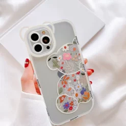 Iphone Cases*Boogzel Clothing Floral Bear Chain iPhone Case White