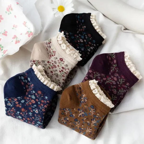 Socks*Boogzel Clothing Floral Ruffle Socks