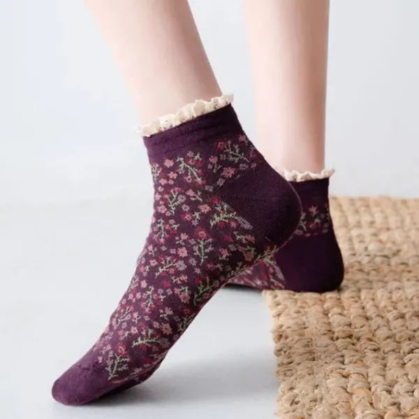Socks*Boogzel Clothing Floral Ruffle Socks