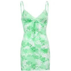 Dresses & Rompers*Boogzel Clothing Floral Slip Dress Green