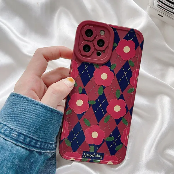 Iphone Cases*Boogzel Clothing Flower Argyle iPhone Case