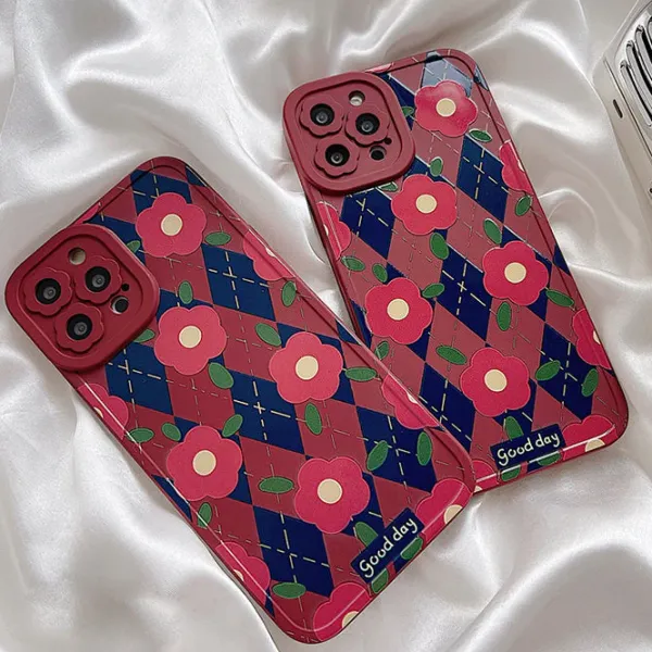 Iphone Cases*Boogzel Clothing Flower Argyle iPhone Case