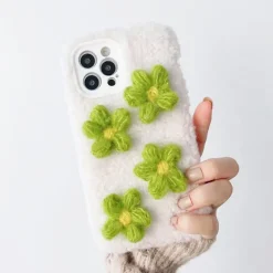 Iphone Cases*Boogzel Clothing Flower Crochet iPhone Case White/green