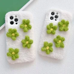 Iphone Cases*Boogzel Clothing Flower Crochet iPhone Case White/green