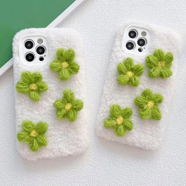 Iphone Cases*Boogzel Clothing Flower Crochet iPhone Case White/green