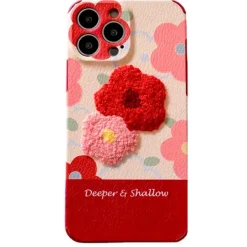 Iphone Cases*Boogzel Clothing Flower Embroidery iPhone Case Red