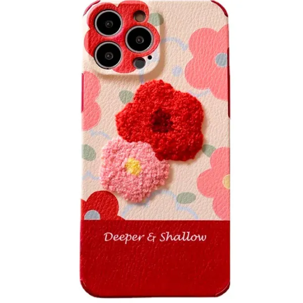 Iphone Cases*Boogzel Clothing Flower Embroidery iPhone Case Red