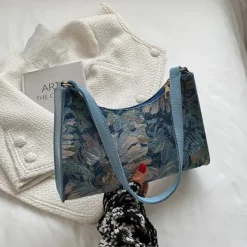 Bags & Purses*Boogzel Clothing Flower Oil Painting Baguette Bag
