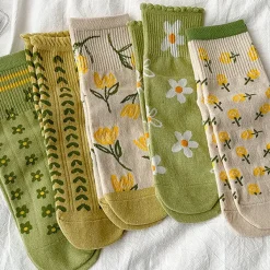 Socks*Boogzel Clothing Flower Pattern 5 Pack Socks