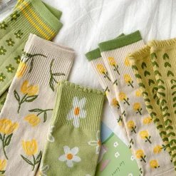Socks*Boogzel Clothing Flower Pattern 5 Pack Socks