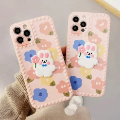 Iphone Cases*Boogzel Clothing Flower Rabbit iPhone Case Pink