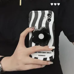 Iphone Cases*Boogzel Clothing Flower Waves iPhone Case Black/white