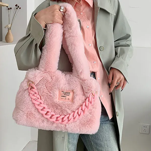 Bags & Purses*Boogzel Clothing Fluffy Chain Shoulder Bag