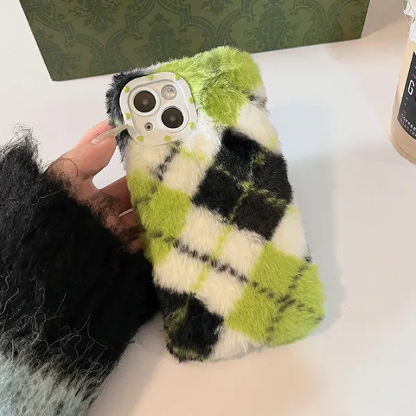Iphone Cases*Boogzel Clothing Fluffy Argyle iPhone Case Green