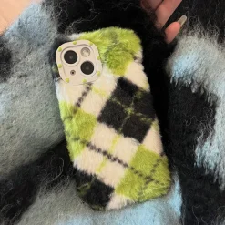 Iphone Cases*Boogzel Clothing Fluffy Argyle iPhone Case Green