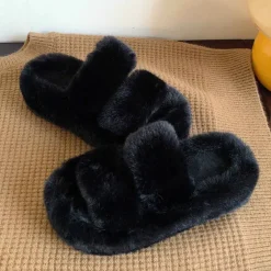 Mad*Boogzel Clothing Fluffy Platform Slippers
