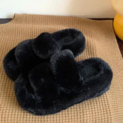 Mad*Boogzel Clothing Fluffy Platform Slippers
