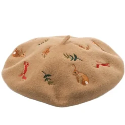 Hats*Boogzel Clothing Forest Embroidered Beret
