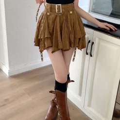 Skirts*Boogzel Clothing Forest Fairy Mini Skirt in Brown