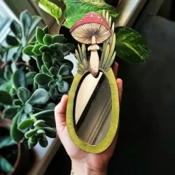 Aesthetic Mirrors|Aesthetic Room Decor*Boogzel Clothing Forest Mushroom Wooden Mirror