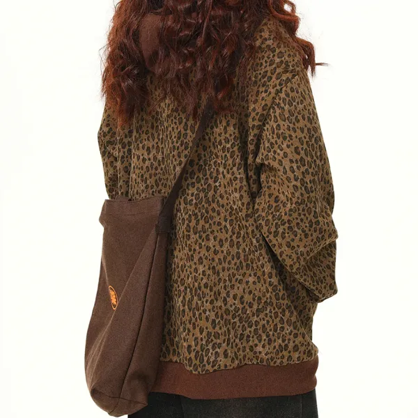 Hoodies*Boogzel Clothing Found Leopard Oversized Hoodie Brown
