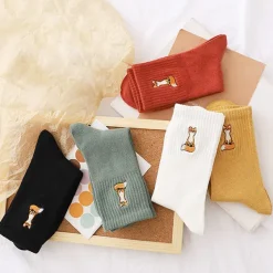 Socks*Boogzel Clothing Fox Embroidery Socks