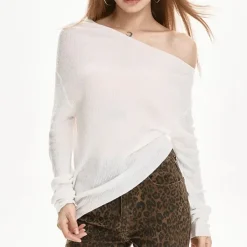 Sweaters|Long Sleeve Tops*Boogzel Clothing Frazzled English Woman Long Sleeve Top White