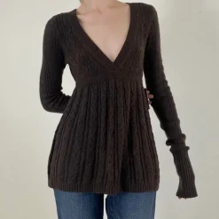 Sweaters*Boogzel Clothing Frazzled English Woman Sweater Brown