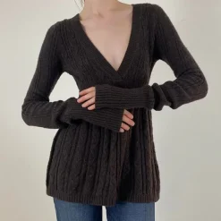 Sweaters*Boogzel Clothing Frazzled English Woman Sweater Brown