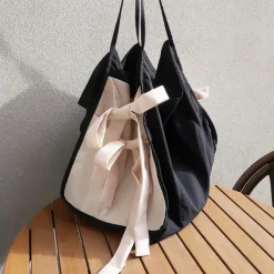 Bags & Purses*Boogzel Clothing French Aesthetic Shopper Bag Black/white
