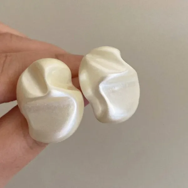 Earrings*Boogzel Clothing French Girl Big Pearl Earrings White