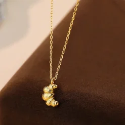 Necklaces & Chokers*Boogzel Clothing French Girl Croissant Necklace Gold