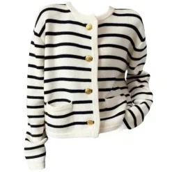 Striped Sweaters|Knit Cardigans*Boogzel Clothing French Girl Striped Cardigan