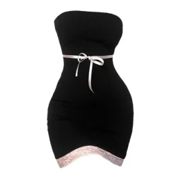 Dresses & Rompers*Boogzel Clothing French Kiss Mini Dress Black/pink