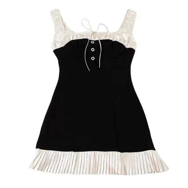 Dresses & Rompers*Boogzel Clothing French Maid Mini Dress Black/beige