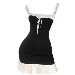 Dresses & Rompers*Boogzel Clothing French Maid Mini Dress Black/beige