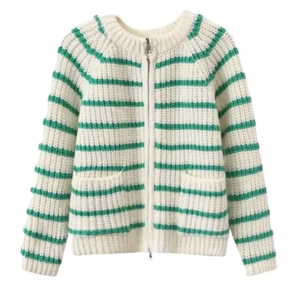 Striped Sweaters|Knit Cardigans*Boogzel Clothing French Mood Striped Cardigan