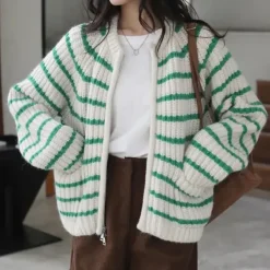 Striped Sweaters|Knit Cardigans*Boogzel Clothing French Mood Striped Cardigan