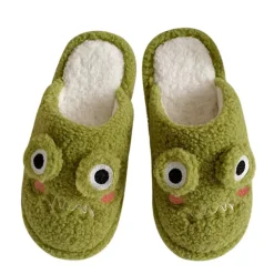 Mad*Boogzel Clothing Frog Fuzzy Slippers
