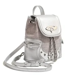 Bags & Purses*Boogzel Clothing Future World Mini Backpack in Silver