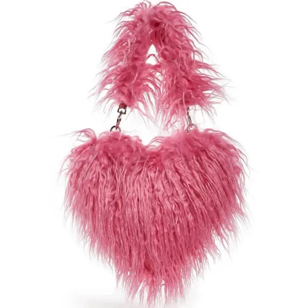 Bags & Purses*Boogzel Clothing Fuzzy Heart Shaped Bag