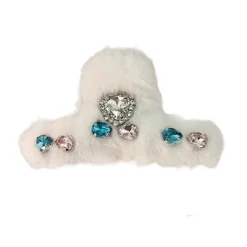 Hair Accessories*Boogzel Clothing Fuzzy Rhinestone Hair Claw