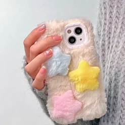 Iphone Cases*Boogzel Clothing Fuzzy Stars iPhone Case Beige